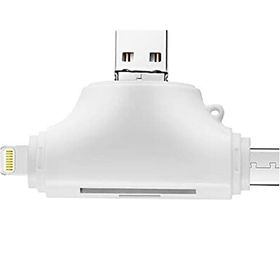 Microcase Al2743 Beyaz Type-c Lightning Micro Usb Telefonlar İçin Flash Disk Adaptör