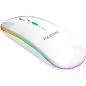 Microcase AL2767 Beyaz 1600 DPI Şarj Edilebilir 2.4 GHZ RGB Işık Çift Modlu Bluetooth Mouse