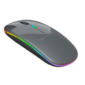 Microcase AL2767 Gri 1600 DPI Şarj Edilebilir 2.4 GHZ RGB Işık Çift Modlu Bluetooth Mouse