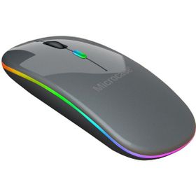 Microcase AL2767 Gri 1600 DPI Şarj Edilebilir 2.4 GHZ RGB Işık Çift Modlu Bluetooth Mouse