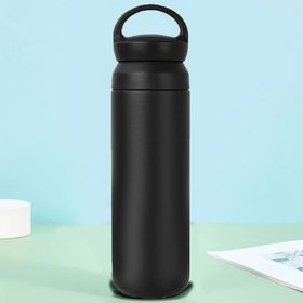 Microcase AL4378 Siyah Paslanmaz Çelik 500 ml Sıcak Soğuk Tutan Çay Kahve Su El Termosu