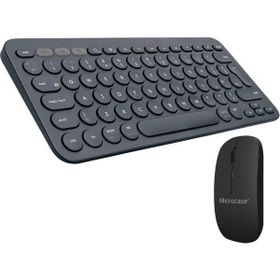 Microcase AL4812 Siyah 2 in 1 Yuvarlak Tuşlu Bluetooth Kablosuz Klavye-Mouse