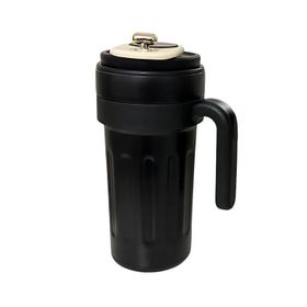 Microcase AL5023 Siyah 304 Paslanmaz Çelik 700 ml Kulplu Derece Göstergeli Termos