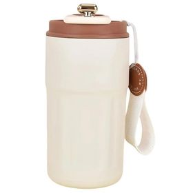 Microcase AL5024 Krem 304 Paslanmaz Çelik 450 ml Bilek Askılı Derece Göstergeli Termos