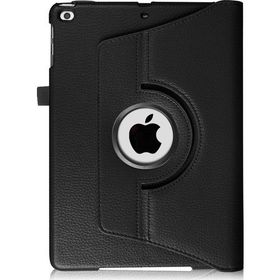 Microcase Apple iPad 2017 9.7 360 Döner Standlı Kılıf + Ekran Koruyucu Siyah