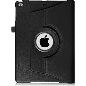 Microcase Apple iPad 2017 9.7 360 Döner Standlı Kılıf + Ekran Koruyucu Siyah