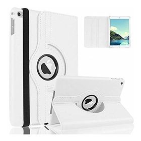 Microcase Apple İpad Air 360 Döner Standlı Deri Kılıf Beyaz