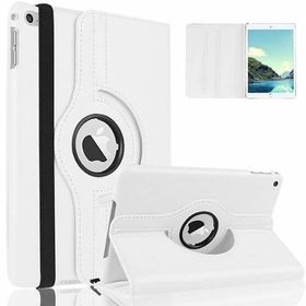 Microcase Apple İpad Air 360 Döner Standlı Deri Kılıf Beyaz