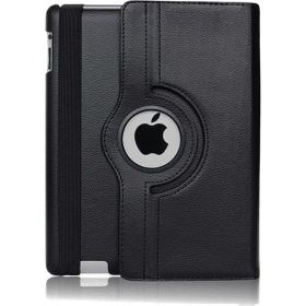 Microcase Apple İpad Air 360 Döner Standlı Deri Kılıf Siyah