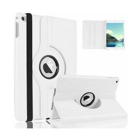 Microcase Apple İpad Mini 4 360 Döner Standlı Deri Kılıf Beyaz