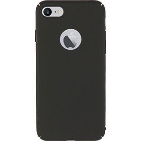 Microcase Apple iPhone 8 Köşeli Sert Rubber Tempered Cam + Siyah Kılıf