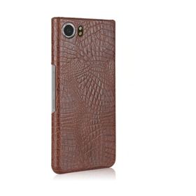 Microcase BlackBerry Keyone Crocodile Timsah Deri Kaplama Sert Rubber Kılıf