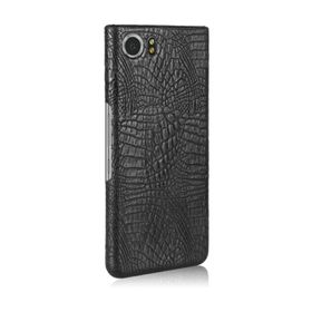 Microcase BlackBerry Keyone Crocodile Timsah Deri Kaplama Sert Rubber Kılıf