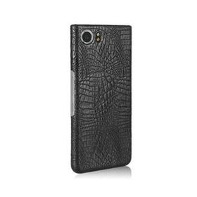 Microcase BlackBerry Keyone Crocodile Timsah Deri Kaplama Sert Rubber Kılıf