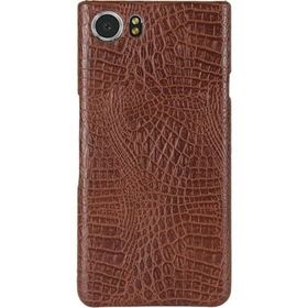 Microcase BlackBerry Keyone Crocodile Timsah Deri Kaplama Sert Rubber Kılıf