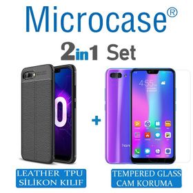 Microcase Huawei Honor 10 Leather Silikon Kılıf