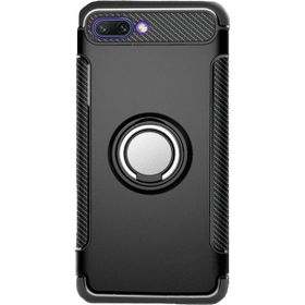 Microcase Huawei Honor 10 Yüzük Standlı Armor Silikon Kılıf