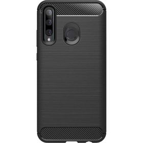 Microcase Huawei Honor 10I Brushed Carbon Fiber Siyah Silikon Kılıf