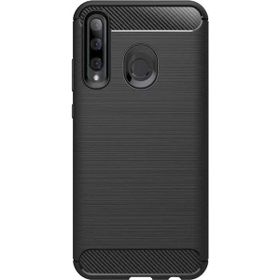 Microcase Huawei Honor 20 Lite Brushed Carbon Fiber TPU Siyah Silikon Kılıf
