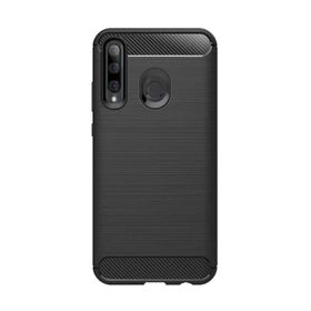 Microcase Huawei Honor 20 Lite Brushed Carbon Fiber TPU Siyah Silikon Kılıf