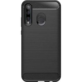 Microcase Huawei Honor 20I Brushed Carbon Fiber Siyah Silikon Kılıf