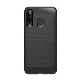 Microcase Huawei Honor 20I Brushed Carbon Fiber Siyah Silikon Kılıf