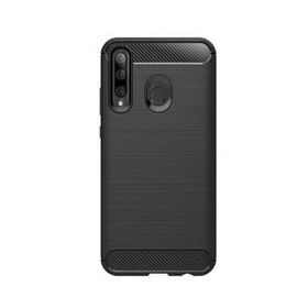 Microcase Huawei Honor 20I Brushed Carbon Fiber Siyah Silikon Kılıf