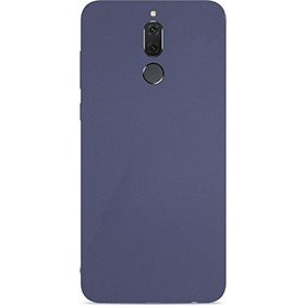 Microcase Huawei Mate 10 Lite Premium Mat Soft Silikon Tempered Cam + Lacivert Kılıf