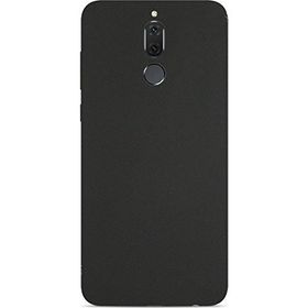 Microcase Huawei Mate 10 Lite Premium Mat Soft Silikon Tempered Cam + Siyah Kılıf