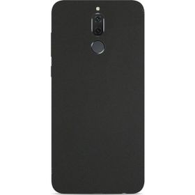 Microcase Huawei Mate 10 Lite Premium Mat Soft Silikon Tempered Cam + Siyah Kılıf