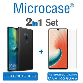 Microcase Huawei Mate 20 Elektrocase Serisi Silikon TPU Siyah Kılıf