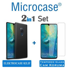 Microcase Huawei Mate 20 Elektrocase Serisi Silikon TPU Siyah Kılıf