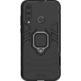 Microcase Huawei Nova 4 Batman Serisi Yüzük Standlı Armor Siyah Kılıf