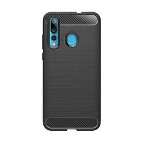 Microcase Huawei Nova 4 Brushed Carbon Fiber Silikon TPU Siyah Kılıf
