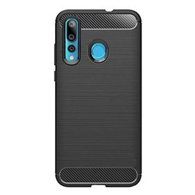 Microcase Huawei Nova 4 Brushed Carbon Fiber Silikon TPU Siyah Kılıf
