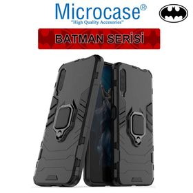 Microcase Huawei P Smart 2019 Batman Serisi Yüzük Standlı Armor Siyah Kılıf