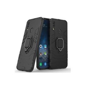 Microcase Huawei P Smart 2019 Batman Serisi Yüzük Standlı Armor Siyah Kılıf