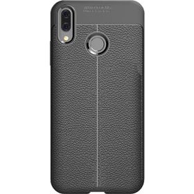 Microcase Huawei P Smart 2019 Leather Tpu Silikon Siyah Kılıf