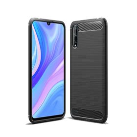 Microcase Huawei P Smart Brushed Carbon Fiber Silikon TPU Kılıf