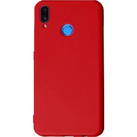 Microcase Huawei P Smart Matte Premium Silikon Kırmızı Kılıf