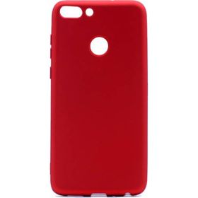 Microcase Huawei P Smart Matte Premium Silikon Kırmızı Kılıf