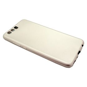 Microcase Huawei P10 Premium Silikon Tempered Cam + Koruma Altın Kılıf
