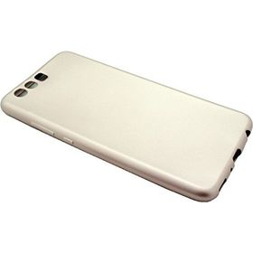 Microcase Huawei P10 Premium Silikon Tempered Cam + Koruma Altın Kılıf