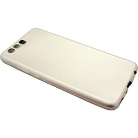 Microcase Huawei P10 Premium Silikon Tempered Cam + Koruma Altın Kılıf