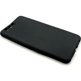 Microcase Huawei P10 Premium Silikon Tempered Cam + Koruma Siyah Kılıf