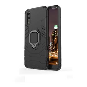 Microcase Huawei P20 Batman Serisi Yüzük Standlı Armor Siyah Kılıf