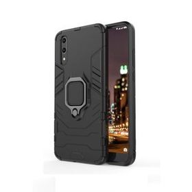 Microcase Huawei P20 Batman Serisi Yüzük Standlı Armor Siyah Kılıf