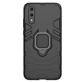 Microcase Huawei P20 Batman Serisi Yüzük Standlı Armor Siyah Kılıf