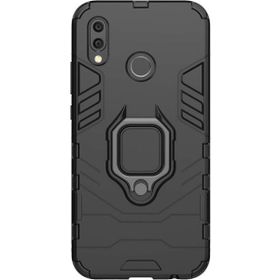 Microcase Huawei P20 Lite Batman Serisi Yüzük Standlı Armor Siyah Kılıf