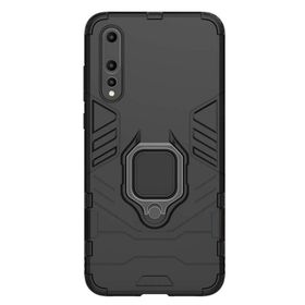 Microcase Huawei P20 Pro Batman Serisi Yüzük Standlı Armor Siyah Kılıf